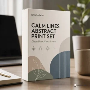 Calm Lines Abstract Print Set