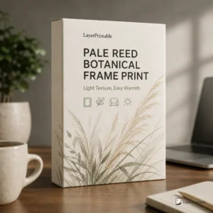 Pale Reed Botanical Frame Print