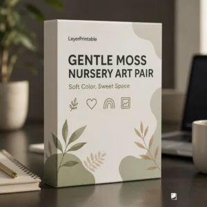 Gentle Moss Nursery Art Pair