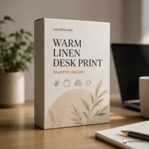 Warm Linen Desk Print