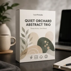 Quiet Orchard Abstract Trio