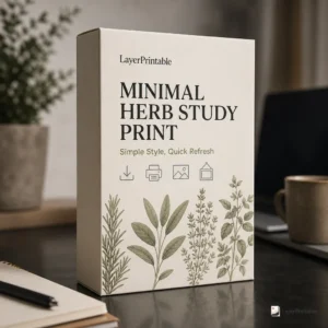 Minimal Herb Study Print