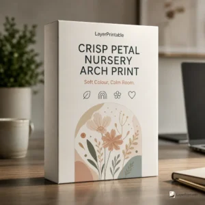 Crisp Petal Nursery Arch Print